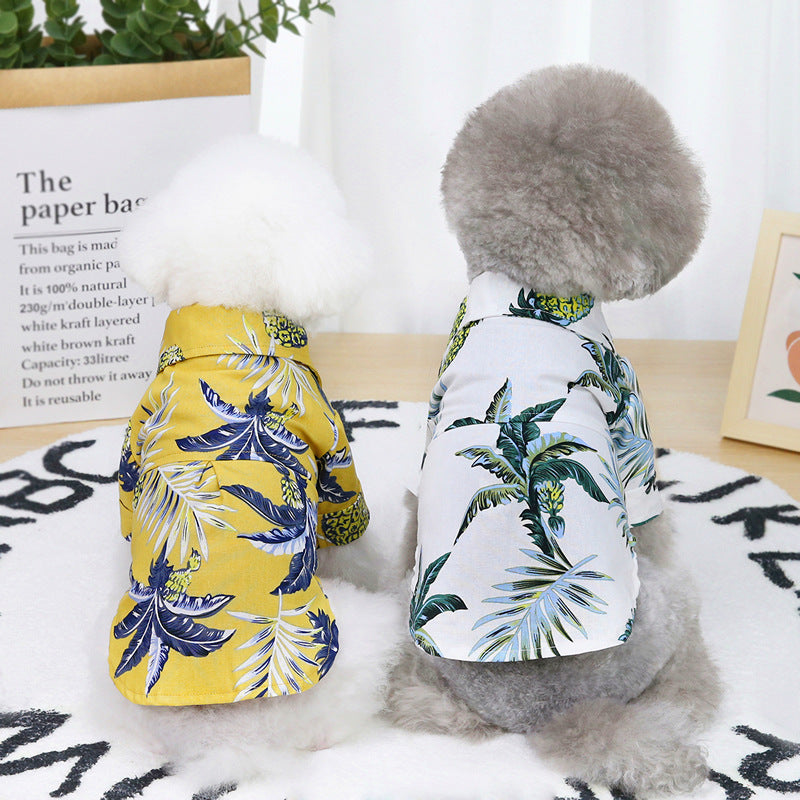 Dog Shirt Summer Seabeach Vest Hawaii Shirt