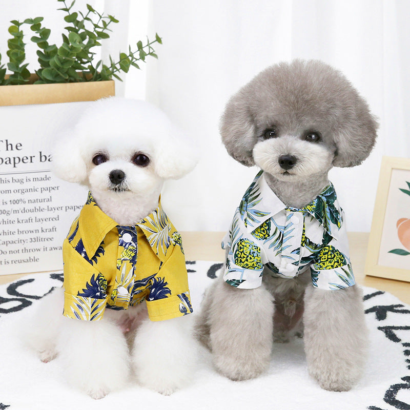 Dog Shirt Summer Seabeach Vest Hawaii Shirt