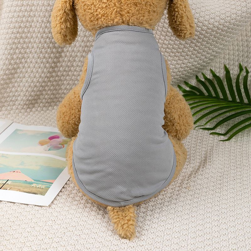 Dogs Puppy Breathable Blank Solid Vest T-Shirts Clothes