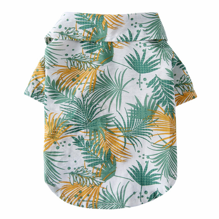 Hawaiian Pet Dog Lapel T-Shirts