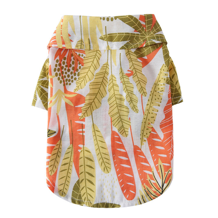Hawaiian Pet Dog Lapel T-Shirts