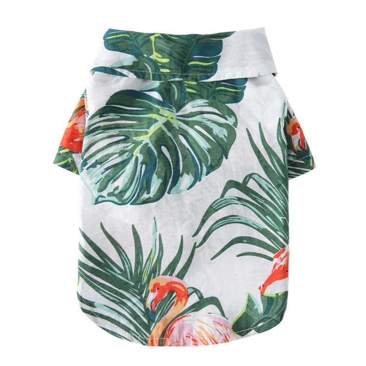 Hawaiian Pet Dog Lapel T-Shirts