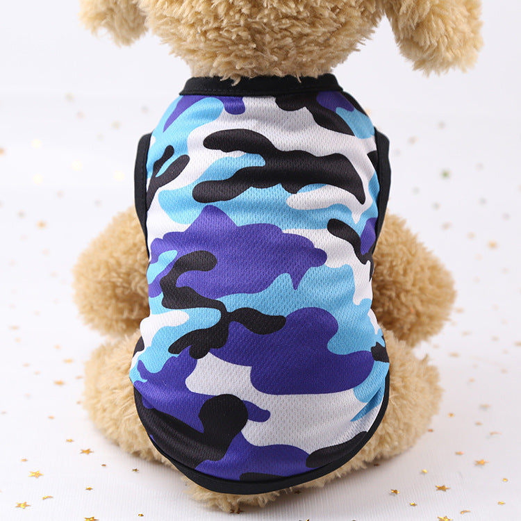 Puppy Breathable  Camouflage Soft Summer Shirts