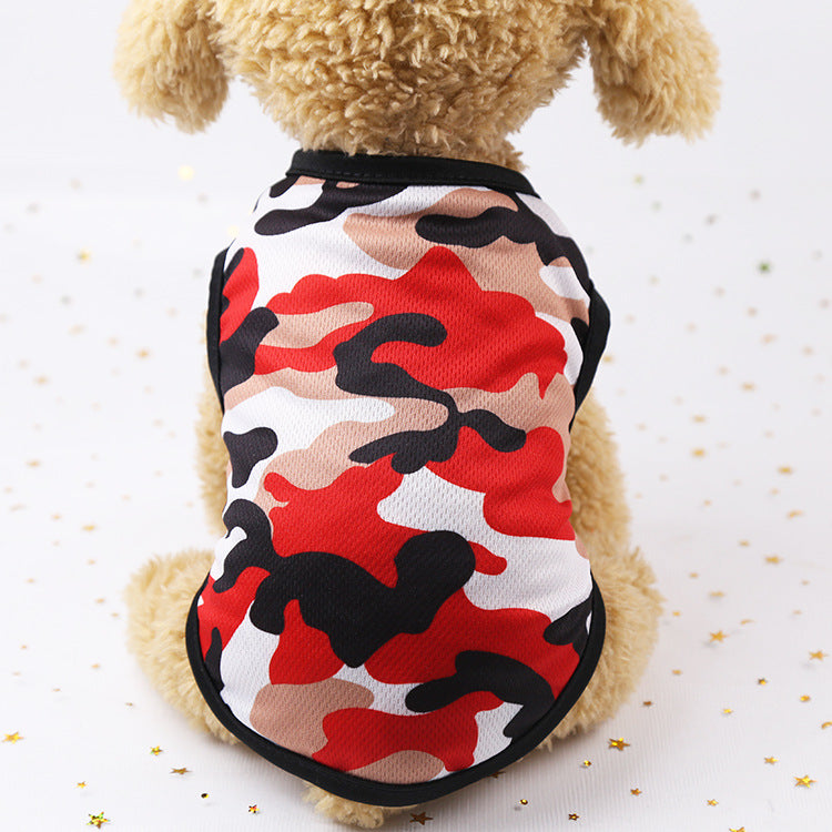 Puppy Breathable  Camouflage Soft Summer Shirts