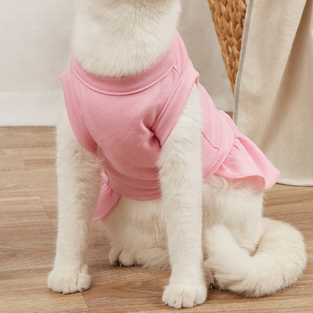 Soft Blank Dog Skirt Puppy Shirts Pet Dress