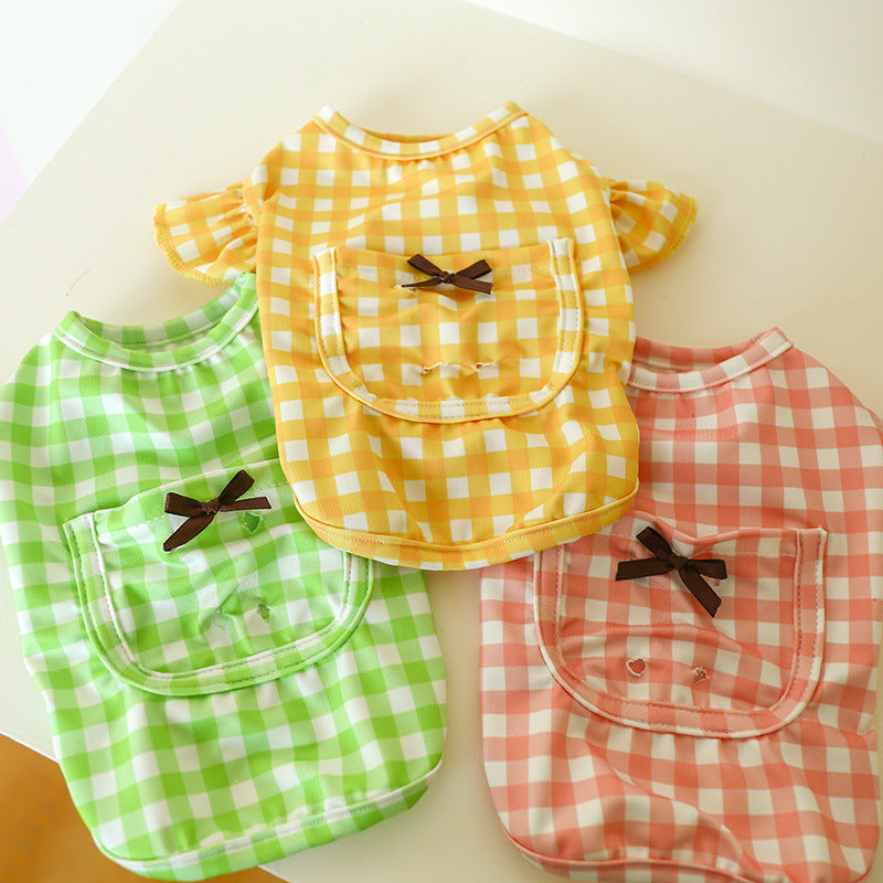 Dog Classic Plaid Clothes Puppy Shirt