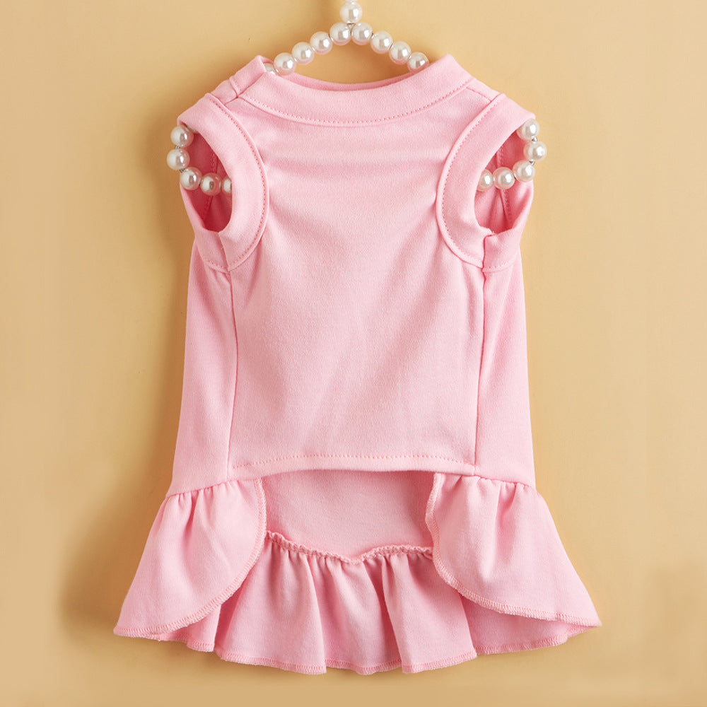 Soft Blank Dog Skirt Puppy Shirts Pet Dress