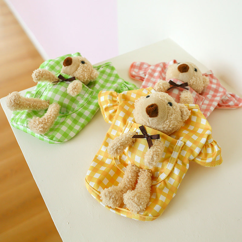 Dog Classic Plaid Clothes Puppy Shirt