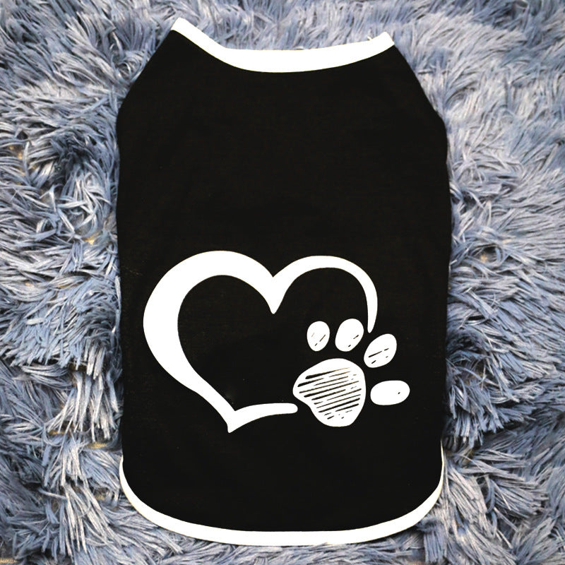 Pullover Black White Vests for Small Dogs