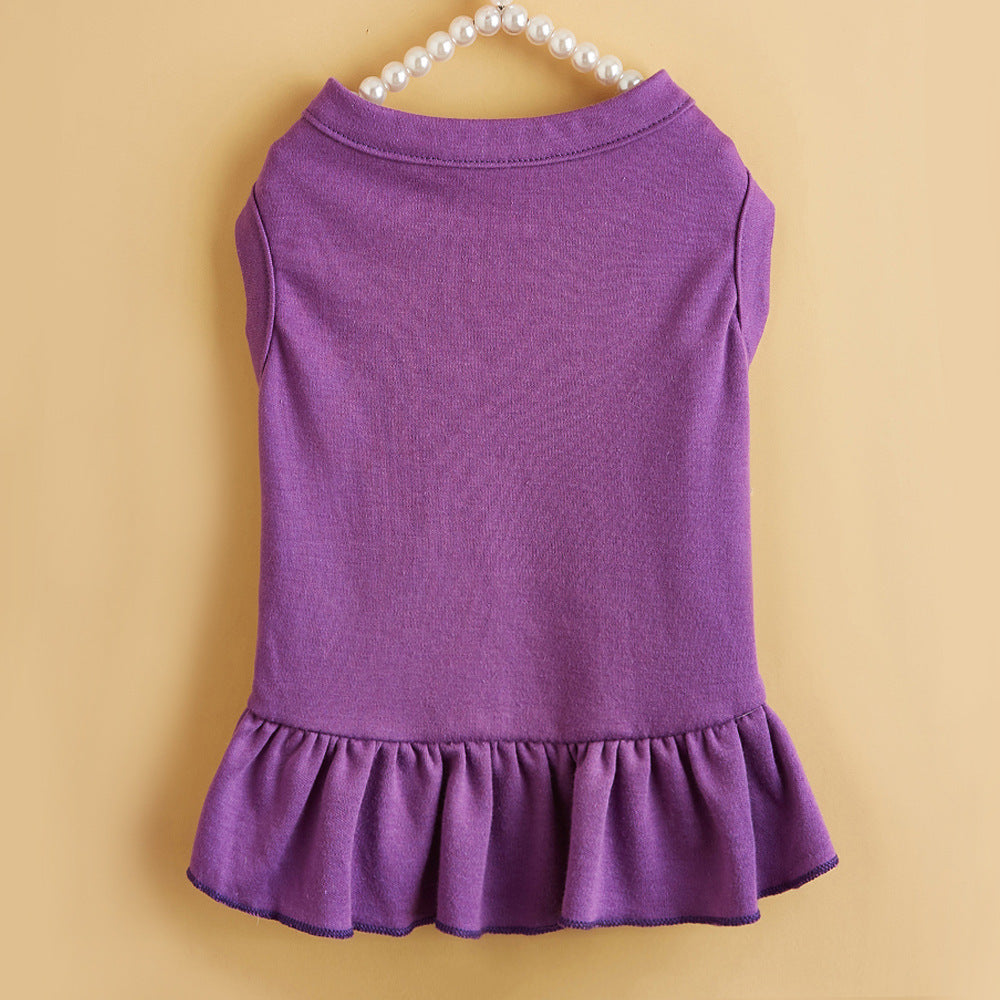 Soft Blank Dog Skirt Puppy Shirts Pet Dress