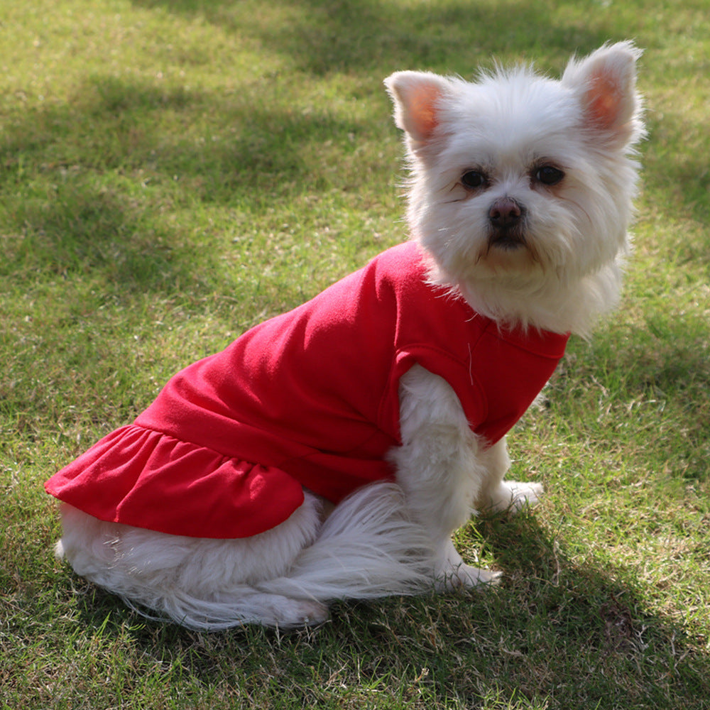Soft Blank Dog Skirt Puppy Shirts Pet Dress