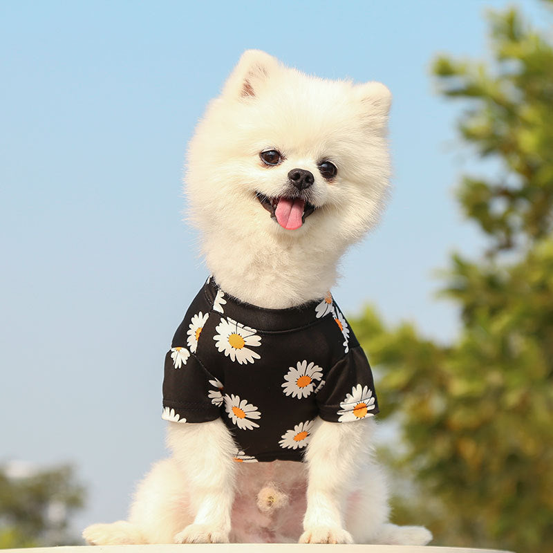 Dog Summer Cute Floral Shirts Clothes