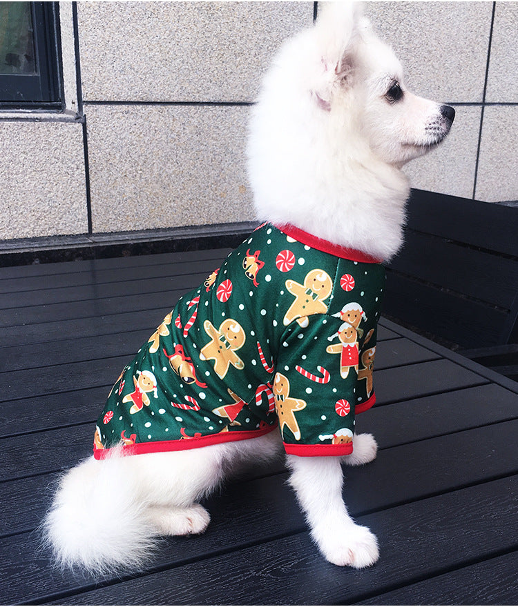 Christmas Dog Shirt Vest Soft Breathable Pet Clothes