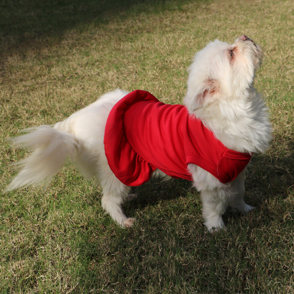 Soft Blank Dog Skirt Puppy Shirts Pet Dress