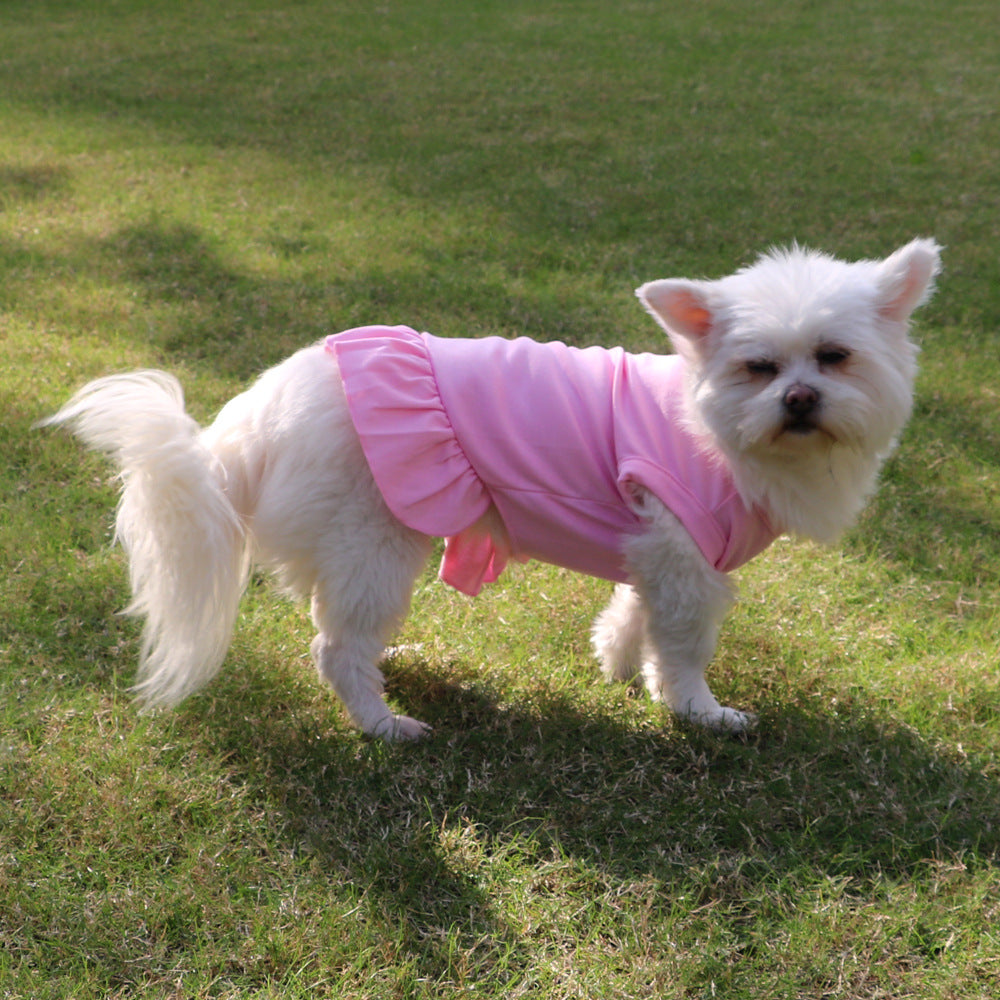 Soft Blank Dog Skirt Puppy Shirts Pet Dress