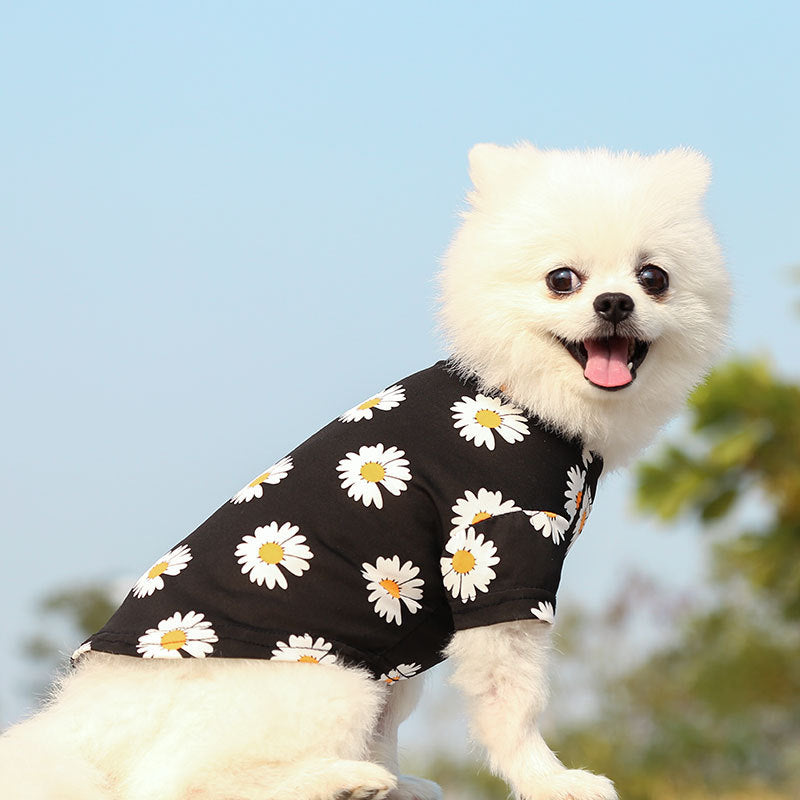 Dog Summer Cute Floral Shirts Clothes