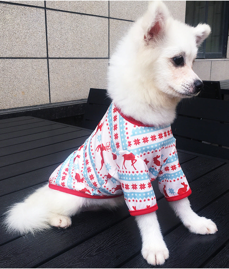 Christmas Dog Shirt Vest Soft Breathable Pet Clothes