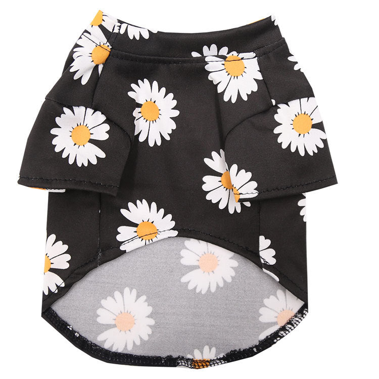 Dog Summer Cute Floral Shirts Clothes