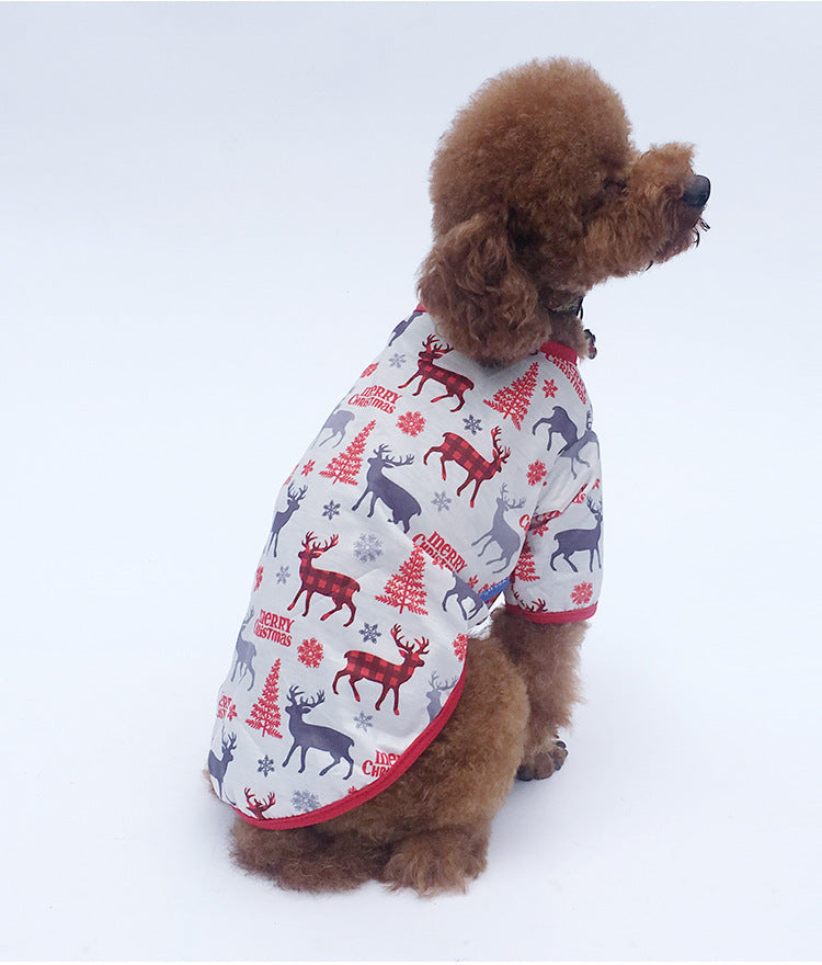 Christmas Dog Shirt Vest Soft Breathable Pet Clothes