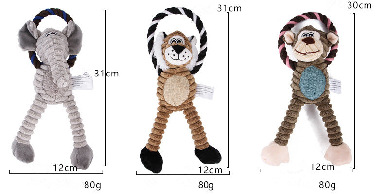 Squeaky Plush Dog Toy for Small to Large Dogs