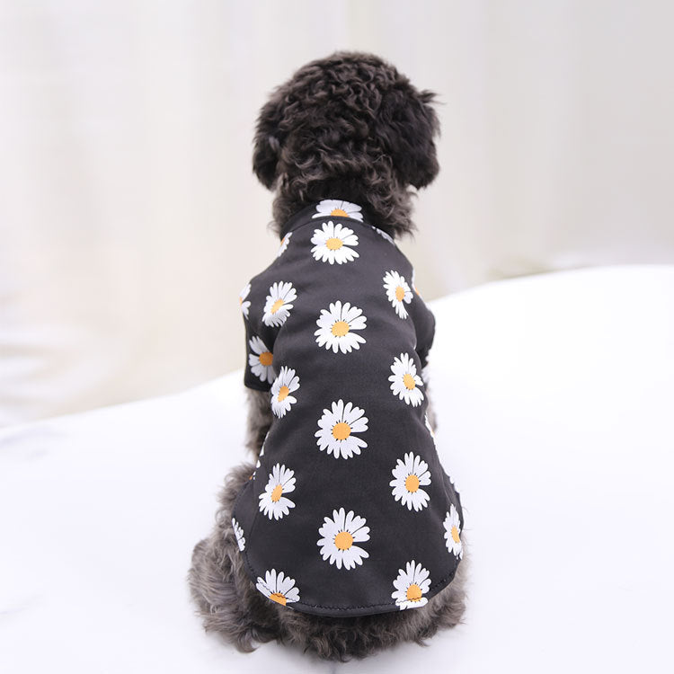 Dog Summer Cute Floral Shirts Clothes