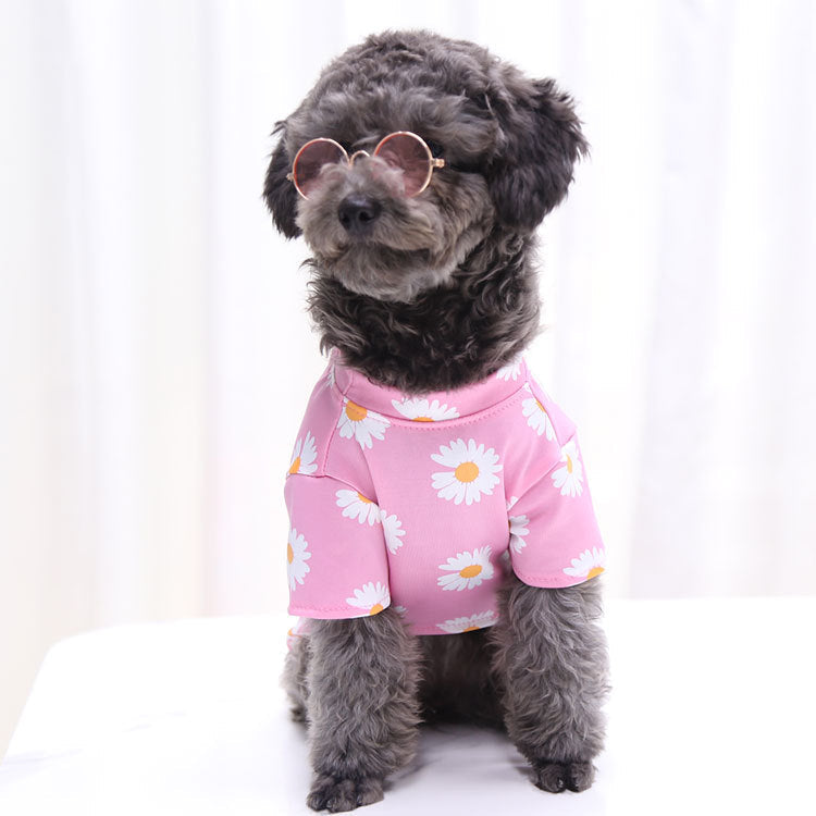 Dog Summer Cute Floral Shirts Clothes