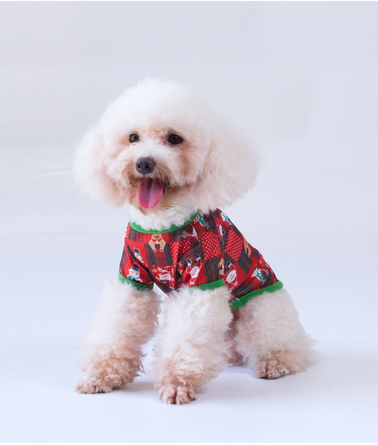 Christmas Dog Shirt Vest Soft Breathable Pet Clothes