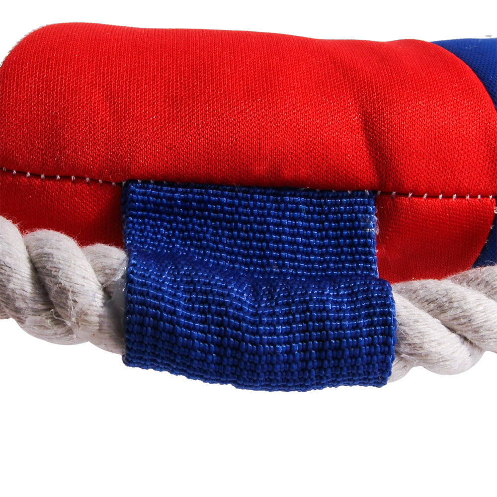 Life Ring Navy Dog Squeaky Toys