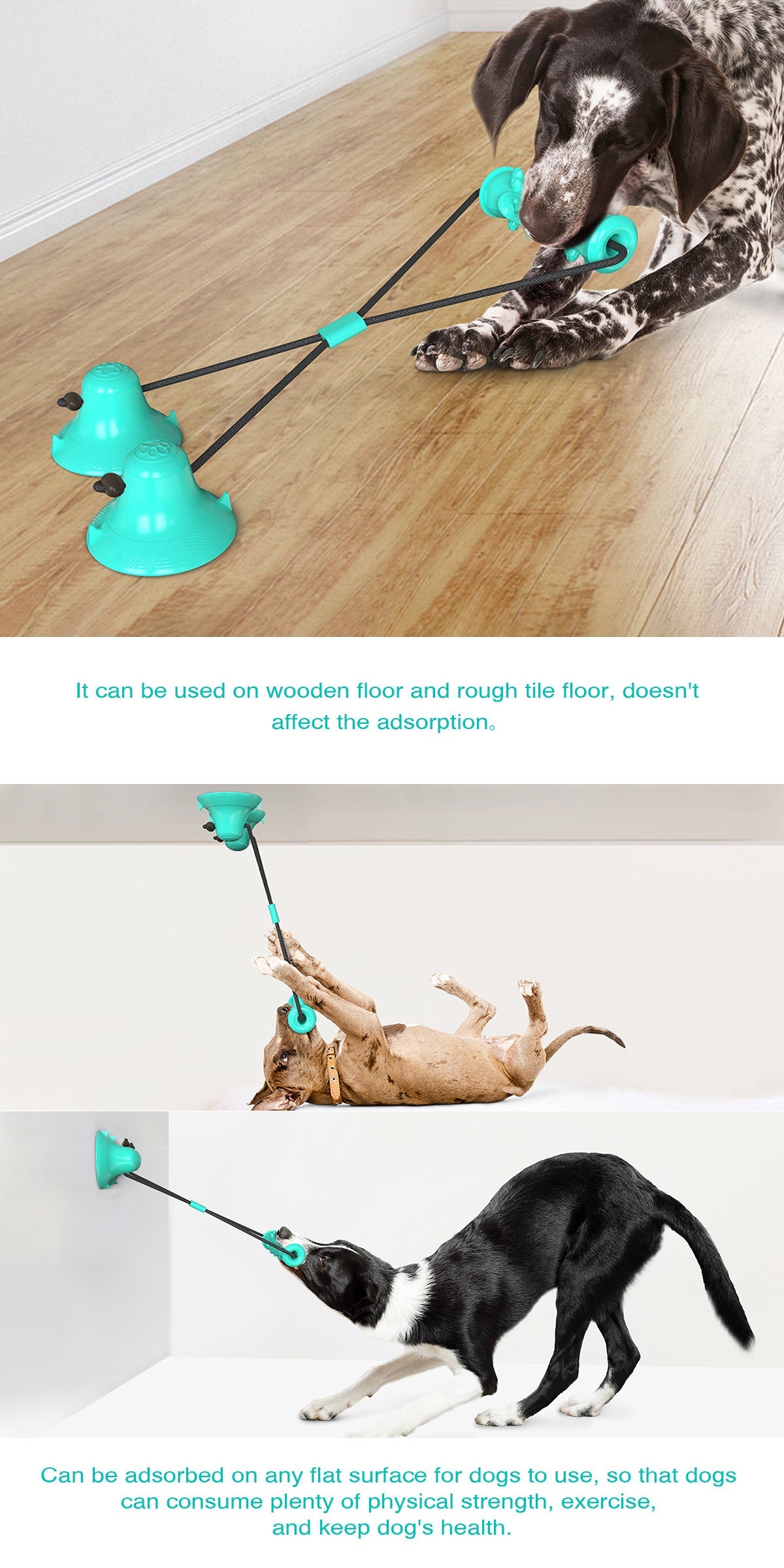 Dog Suction Cup Rope Toy Pet Molar