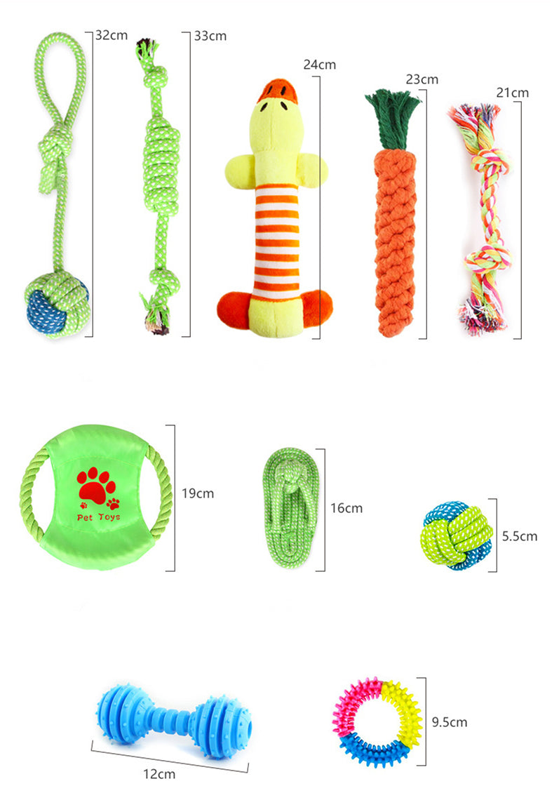 10-Pack Puppy Rope Toys for Teething