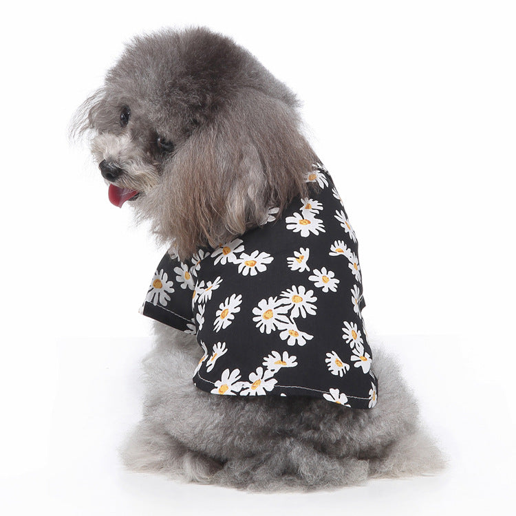 Hawaiian Pet Dog Lapel T-Shirts