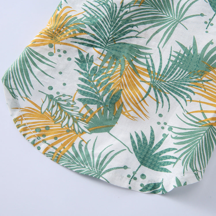 Hawaiian Pet Dog Lapel T-Shirts