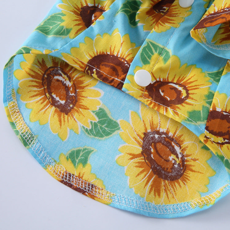 Hawaiian Pet Dog Lapel T-Shirts