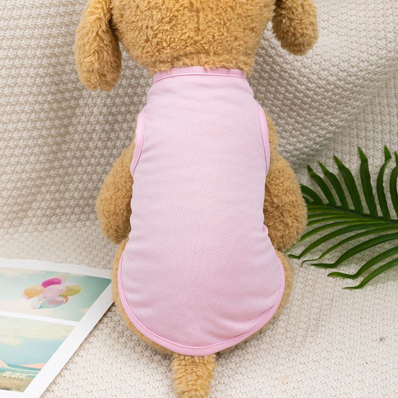 Dogs Puppy Breathable Blank Solid Vest T-Shirts Clothes