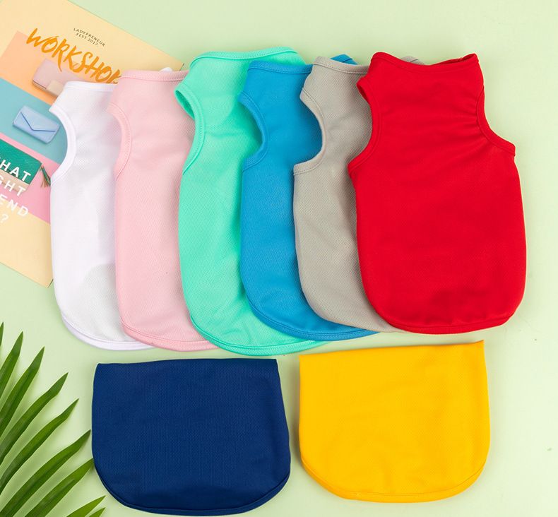 Dogs Puppy Breathable Blank Solid Vest T-Shirts Clothes
