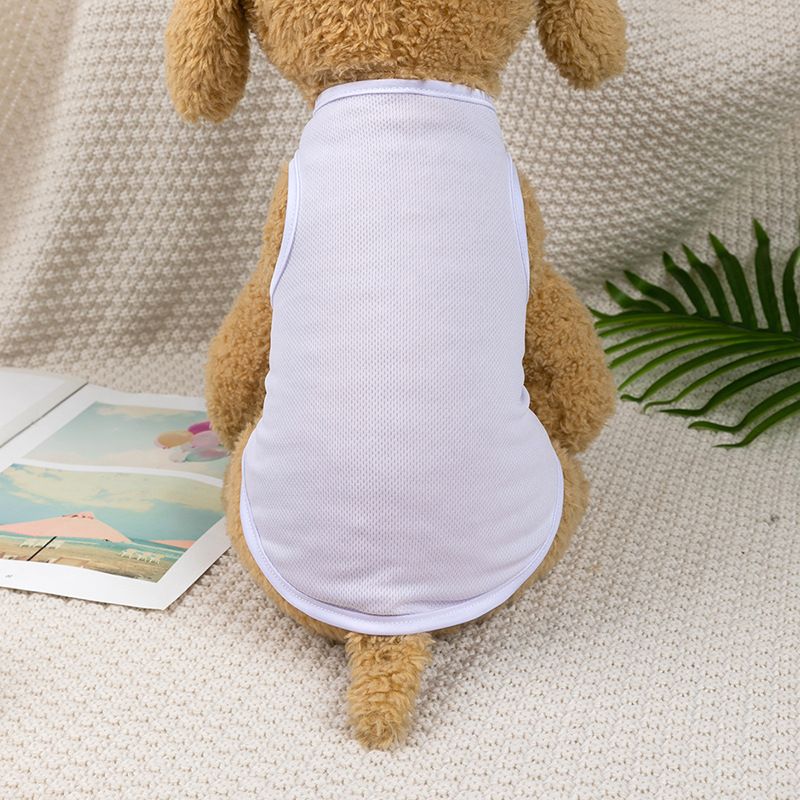 Dogs Puppy Breathable Blank Solid Vest T-Shirts Clothes