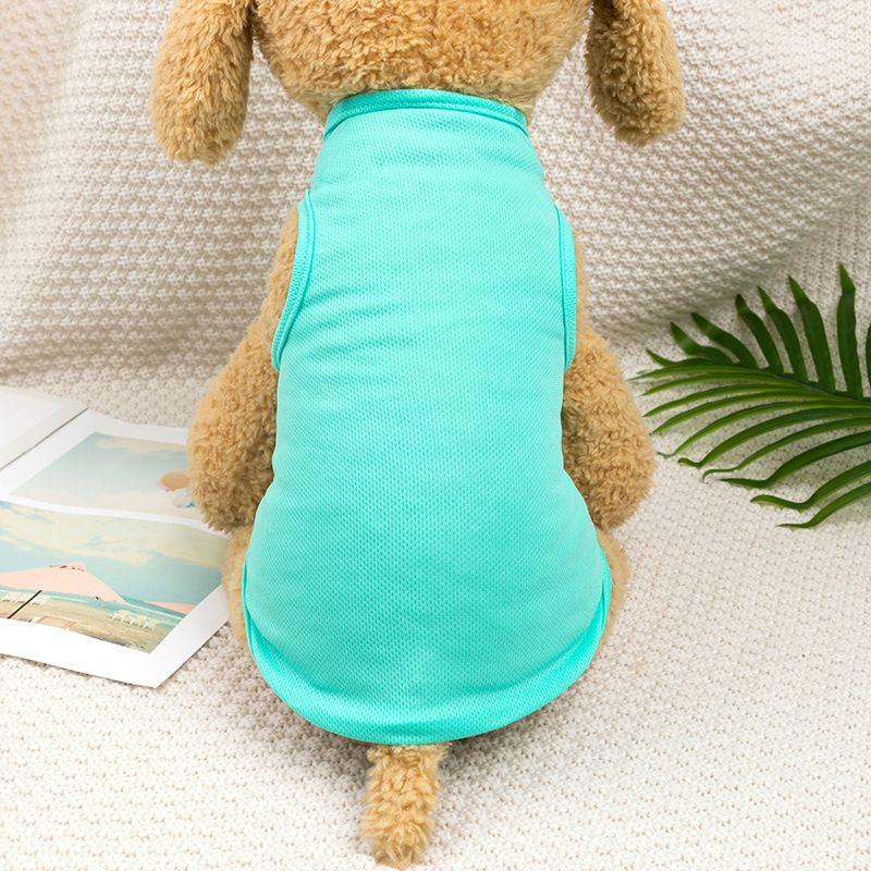 Dogs Puppy Breathable Blank Solid Vest T-Shirts Clothes