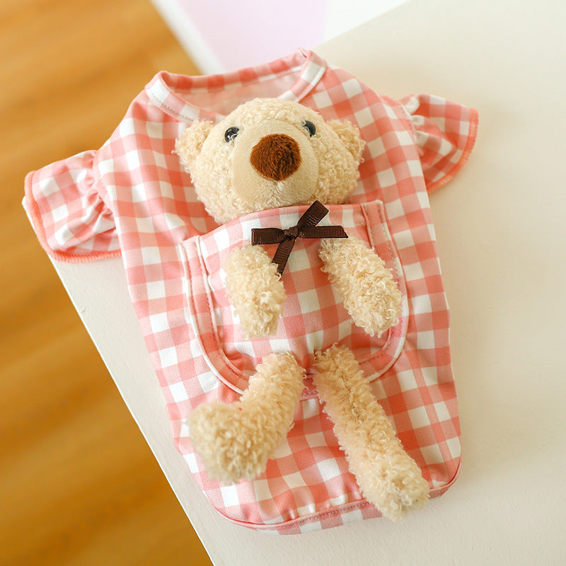 Dog Classic Plaid Clothes Puppy Shirt