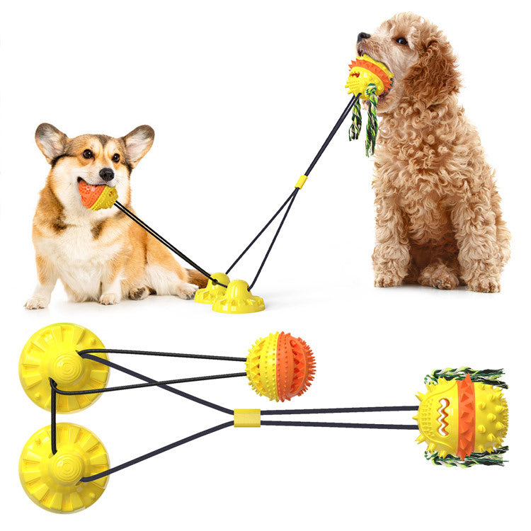 Double Suction Cup Dog Pet Tug Rope Toy