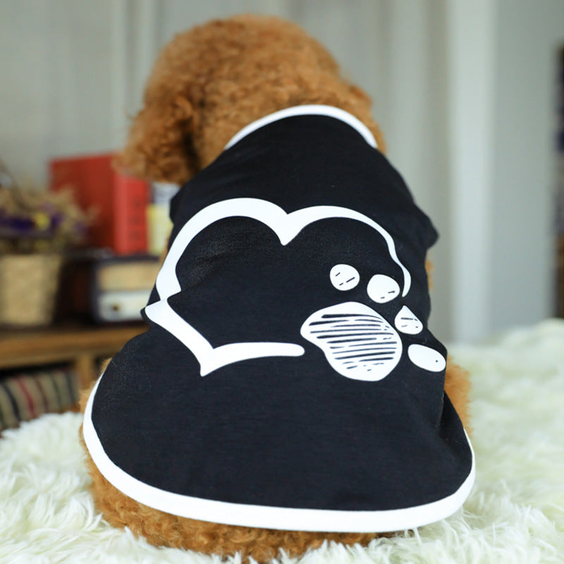 Pullover Black White Vests for Small Dogs