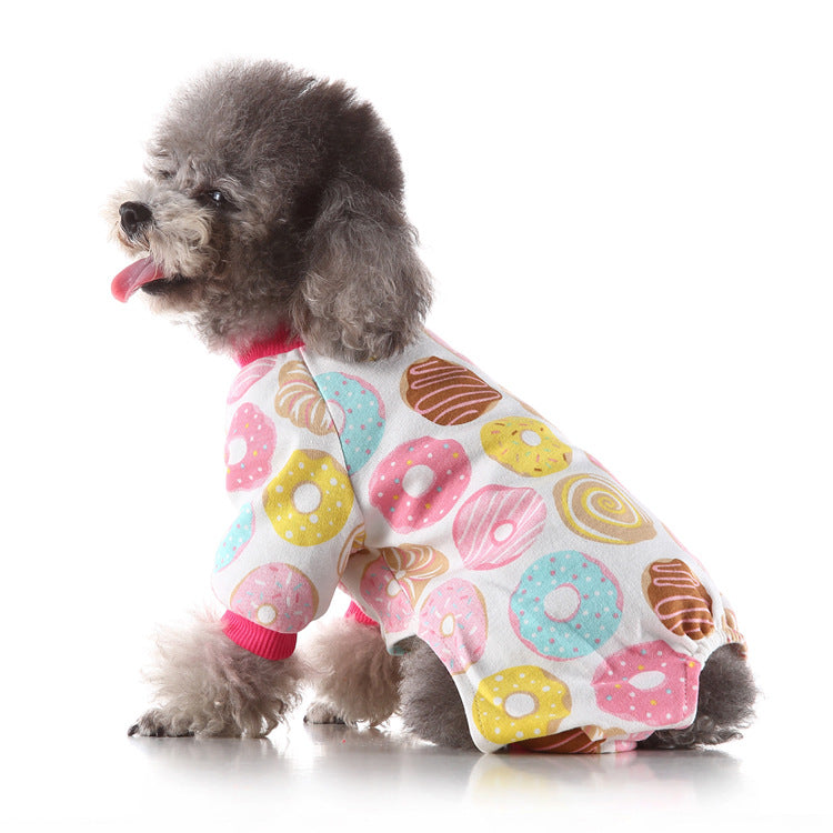 Puppy Clothes Soft Dog Pajamas Pet Jumpsuits