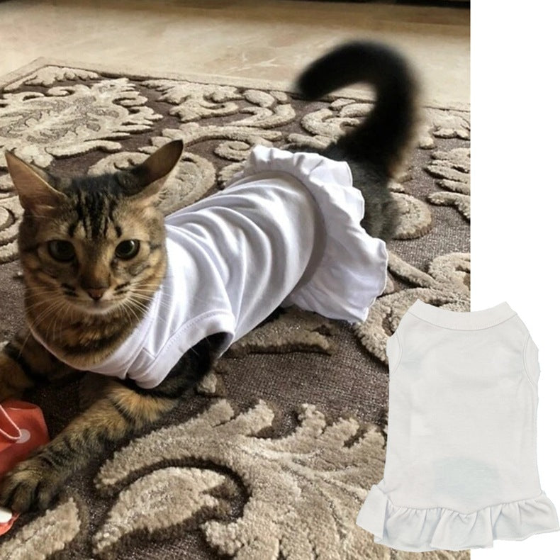 Sleeveless Dress Blank Dog Shirt Skirt for Sublimation