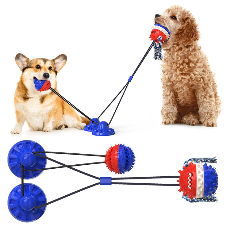 Double Suction Cup Dog Pet Tug Rope Toy