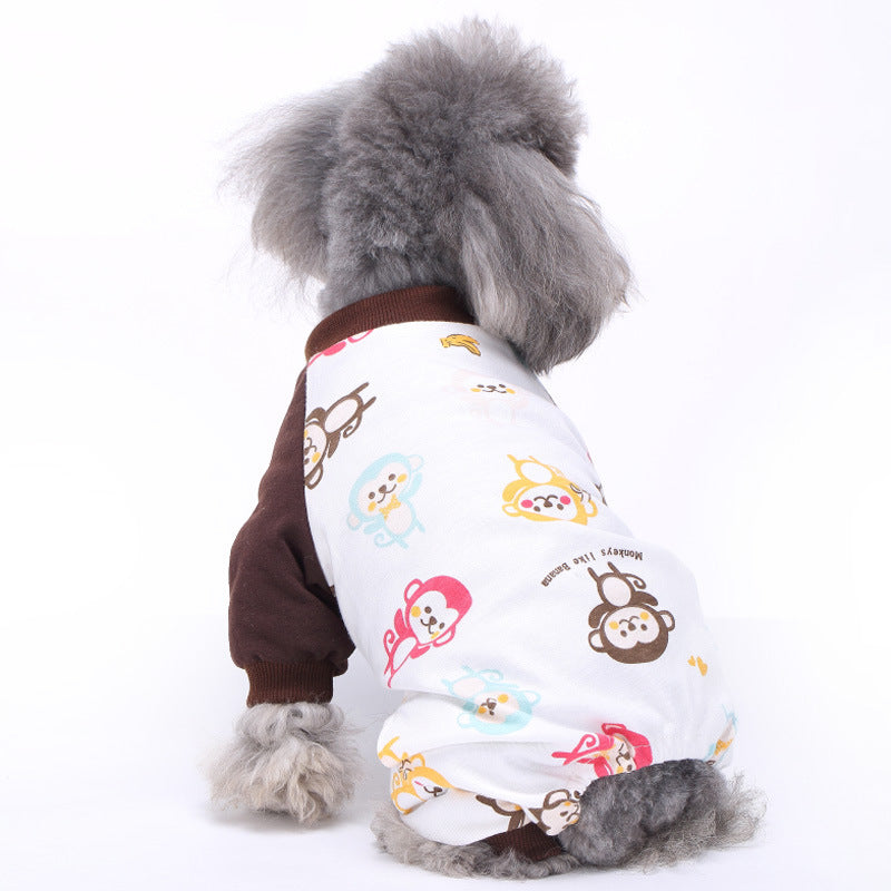 Soft Dog Pajamas Dog Apparel Jumpsuit