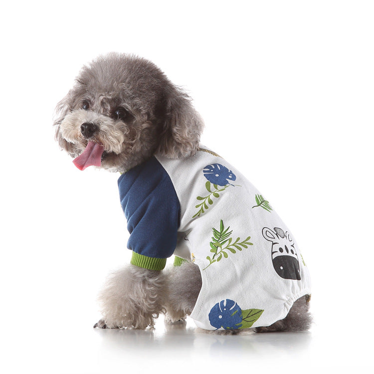 Puppy Clothes Soft Dog Pajamas Pet Jumpsuits