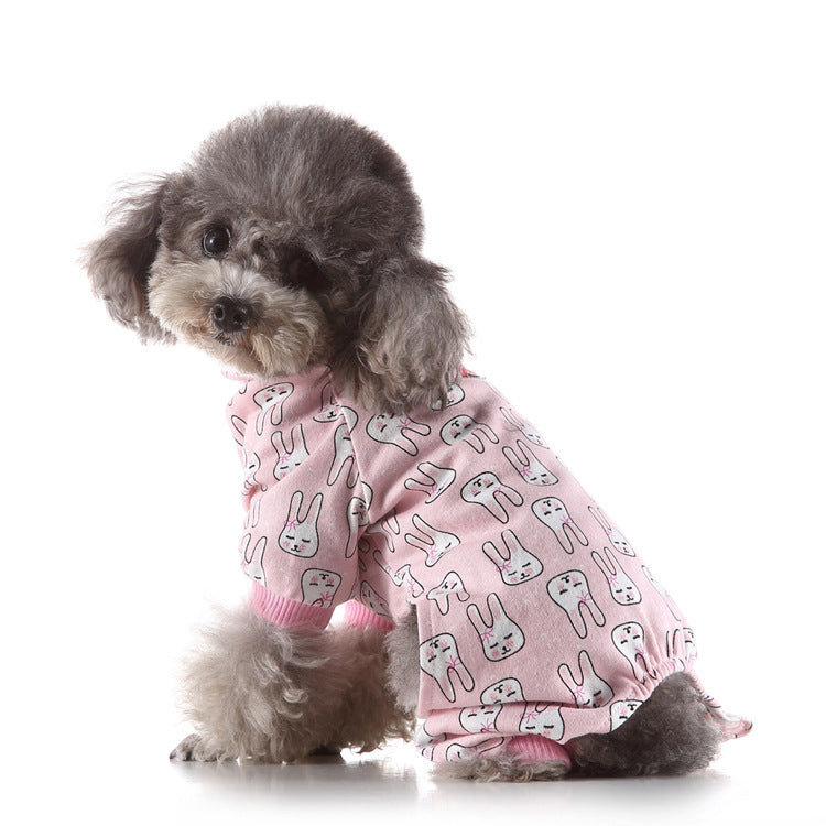 Puppy Clothes Soft Dog Pajamas Pet Jumpsuits