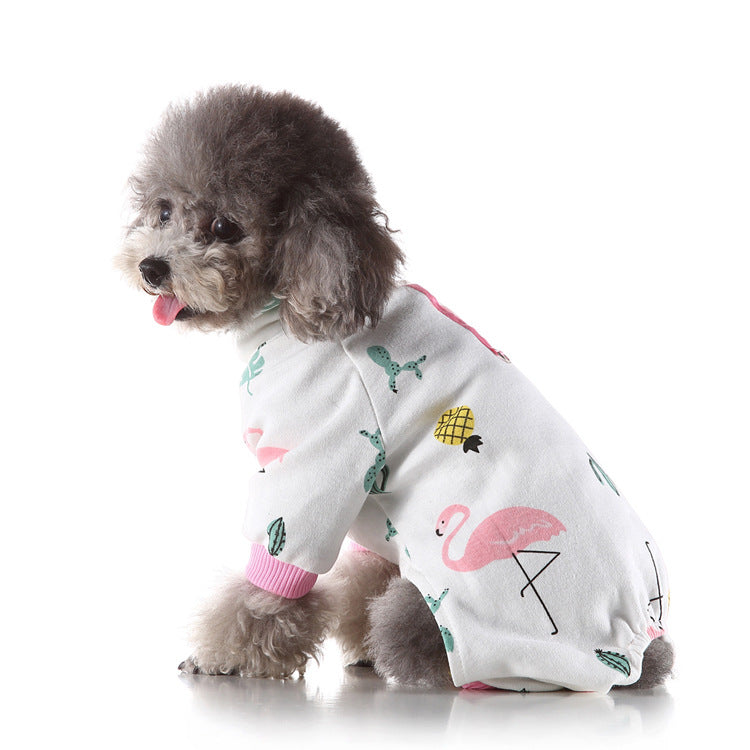 Puppy Clothes Soft Dog Pajamas Pet Jumpsuits