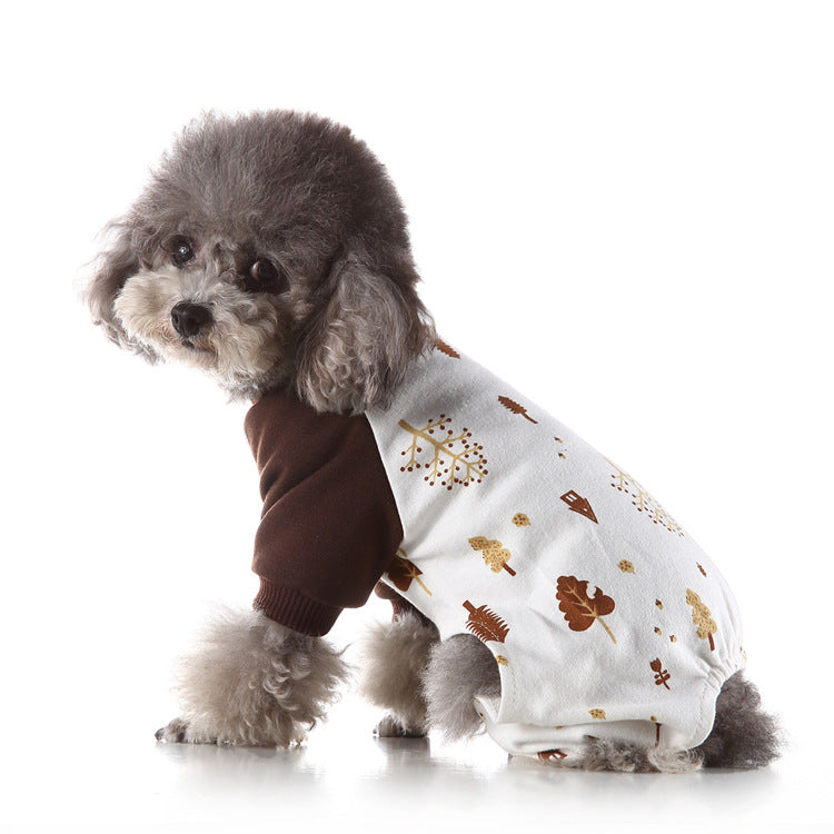 Puppy Clothes Soft Dog Pajamas Pet Jumpsuits