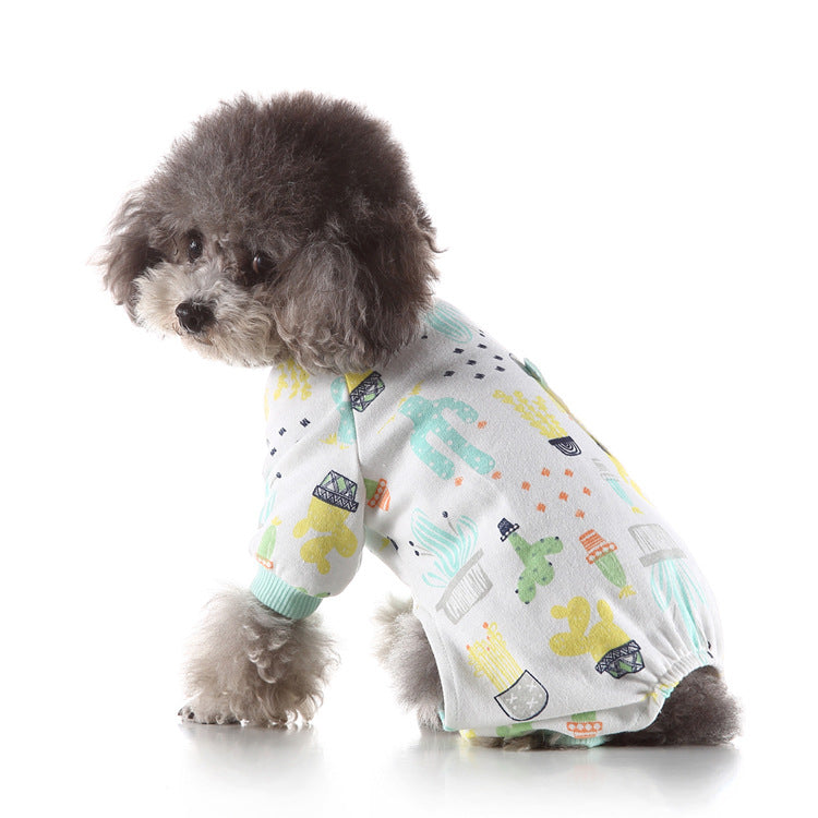 Puppy Clothes Soft Dog Pajamas Pet Jumpsuits