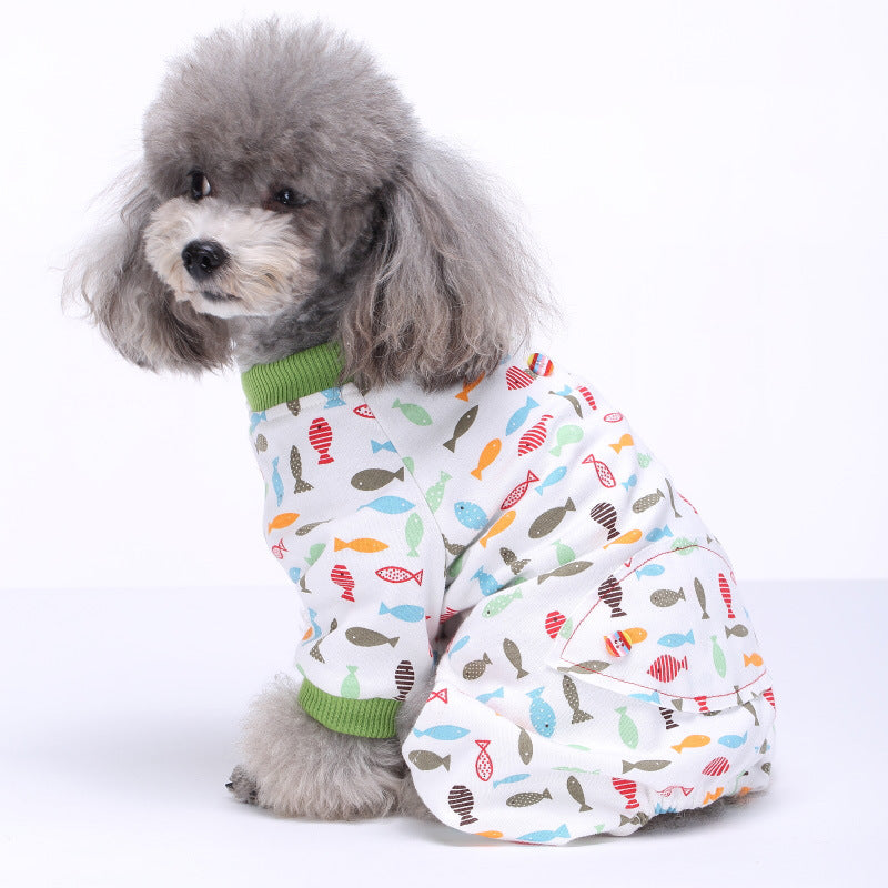 Soft Dog Pajamas Dog Apparel Jumpsuit